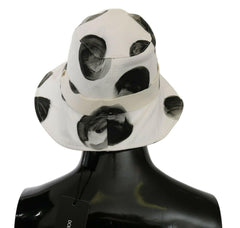 Dolce & Gabbana White Cotton Big Polka Dot Pattern Bucket Hat -   -  Dolce & Gabbana.