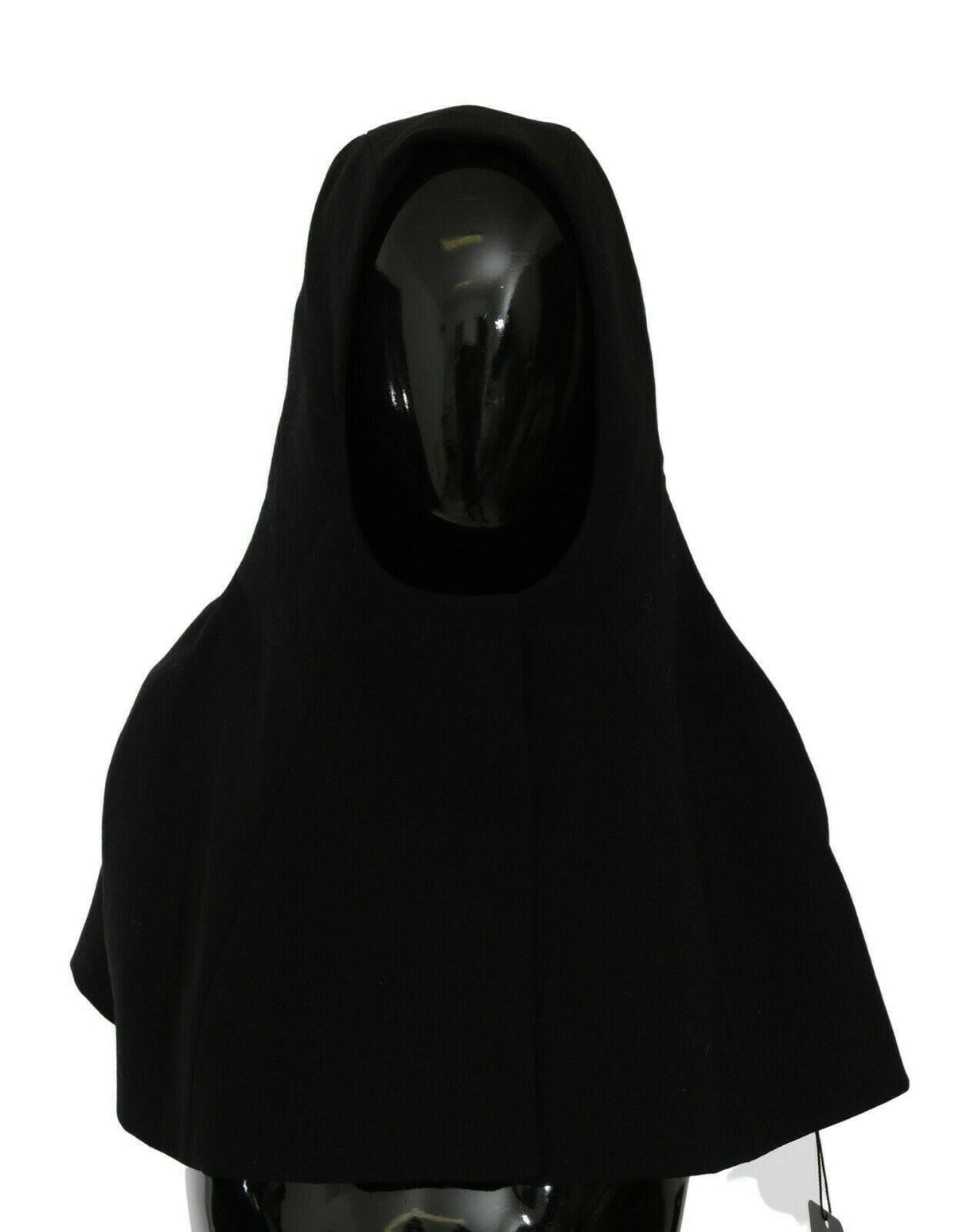 Dolce & Gabbana Black Wool Whole Head Hooded Scarf Hat -   -  Dolce & Gabbana.
