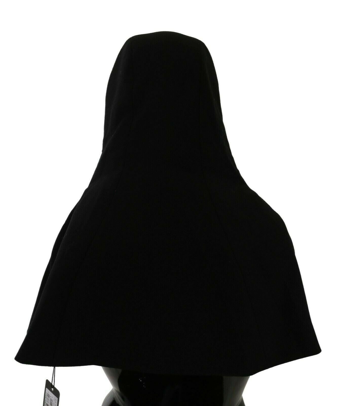 Dolce & Gabbana Black Wool Whole Head Hooded Scarf Hat -   -  Dolce & Gabbana.