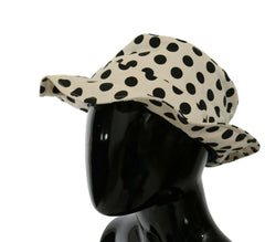 Dolce & Gabbana White 100% Cotton Polka Dot Design Trilby Hat -   -  Dolce & Gabbana.