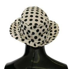 Dolce & Gabbana White 100% Cotton Polka Dot Design Trilby Hat -   -  Dolce & Gabbana.