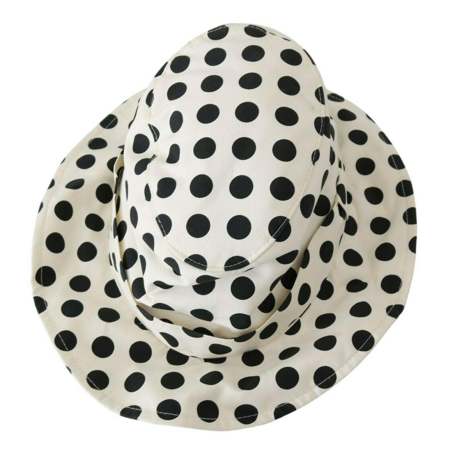 Dolce & Gabbana White 100% Cotton Polka Dot Design Trilby Hat -   -  Dolce & Gabbana.