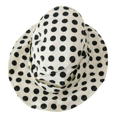 Dolce & Gabbana White 100% Cotton Polka Dot Design Trilby Hat -   -  Dolce & Gabbana.