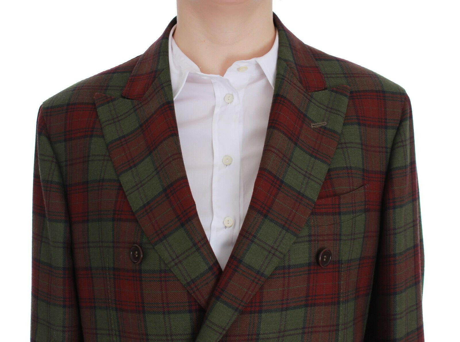 BENCIVENGA Green Wool Double Breasted Bordeaux -   -  BENCIVENGA.