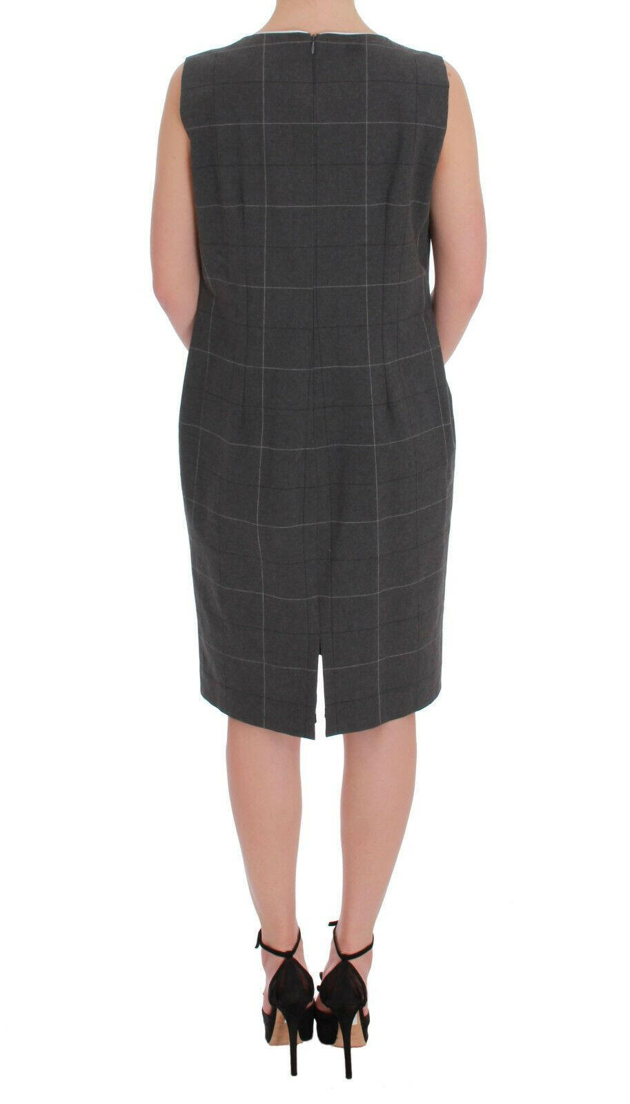 BENCIVENGA Gray Checkered Cotton Blazer Dress Set Suit -   -  BENCIVENGA.