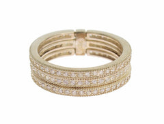 Nialaya Silver Womens Clear CZ 925 Sterling Ring -   -  Nialaya.