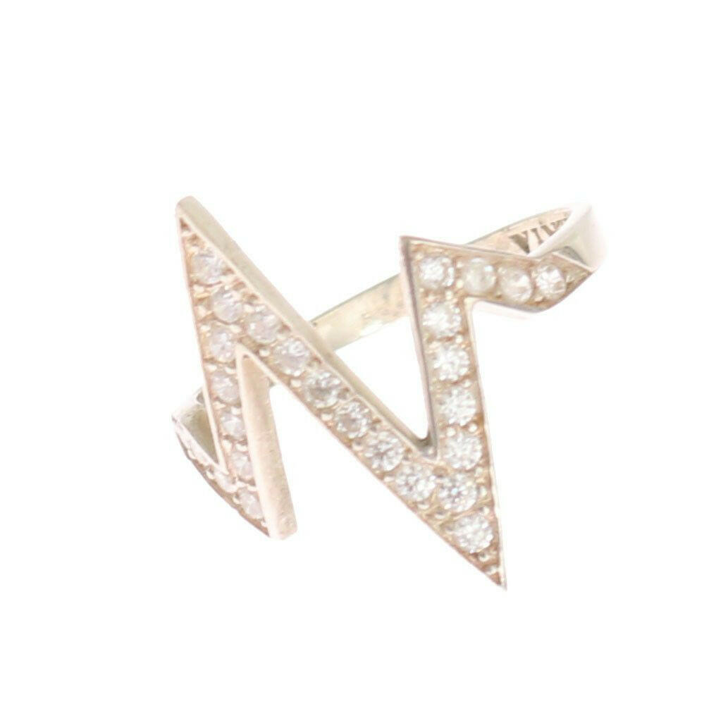 Nialaya Silver Authentic Womens Clear Ring -   -  Nialaya.