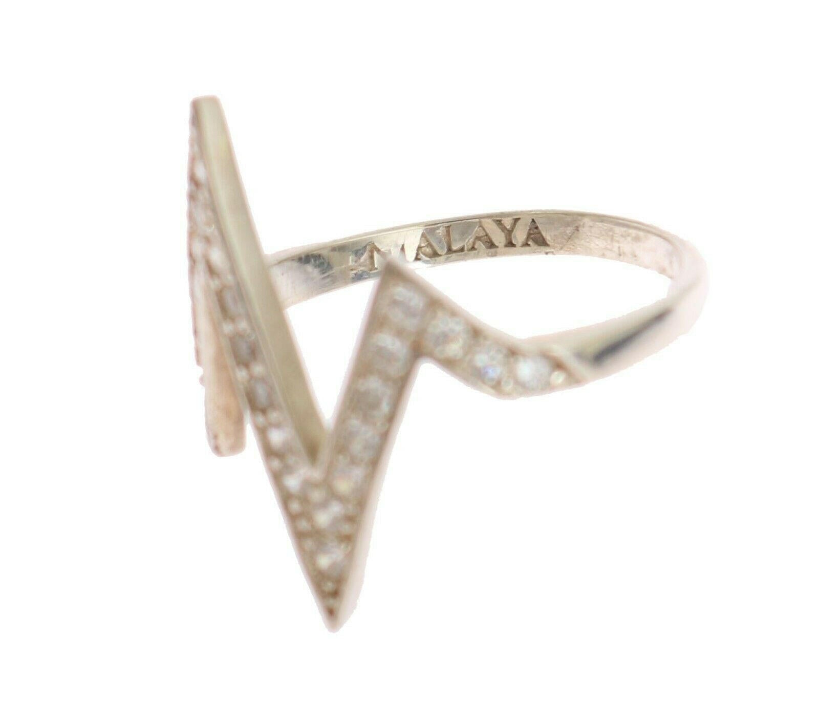 Nialaya Silver Authentic Womens Clear Ring -   -  Nialaya.