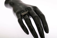 Nialaya Silver Womens Black CZ Rhodium 925 Ring -   -  Nialaya.