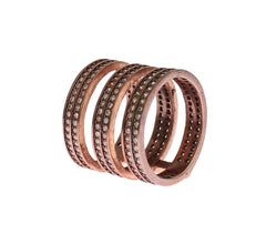 Nialaya Gold 925 Silver Clear CZ Pink Ring -   -  Nialaya.