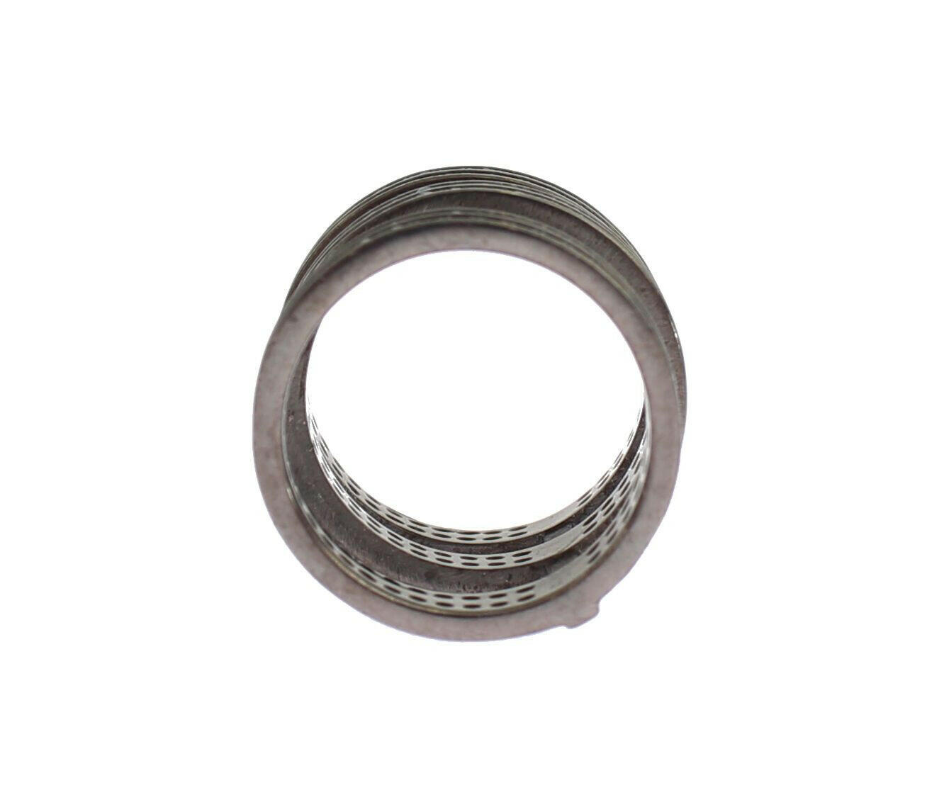Nialaya Black CZ Rhodium 925 Silver Ring -   -  Nialaya.