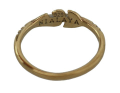Nialaya Gold Feather Clear CZ 925 Silver Women -   -  Nialaya.