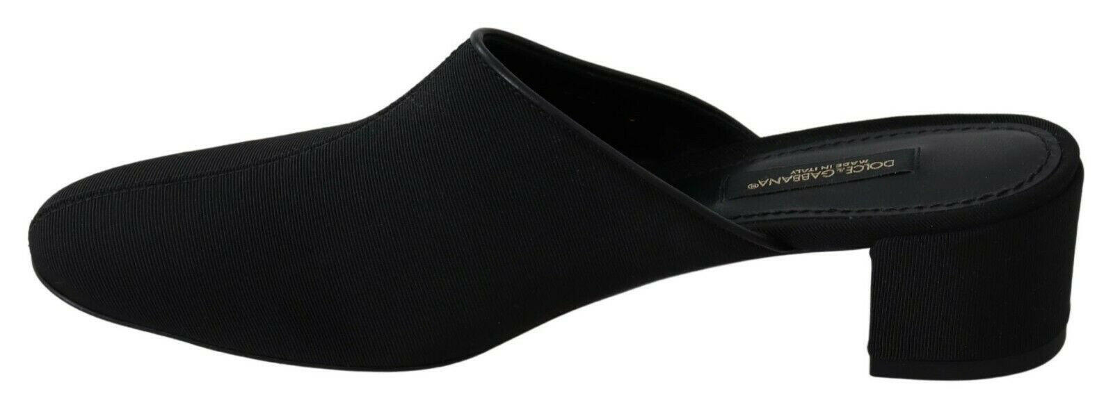 Dolce & Gabbana Black Grosgrain Slides Sandals Women Shoes -   -  Dolce & Gabbana.