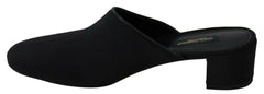 Dolce & Gabbana Black Grosgrain Slides Sandals Women Shoes -   -  Dolce & Gabbana.