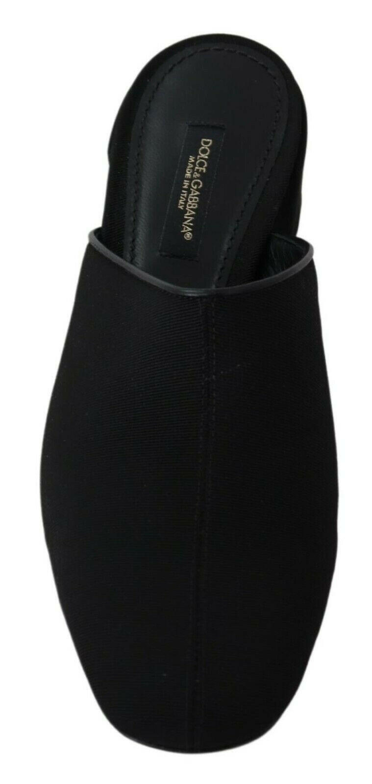 Dolce & Gabbana Black Grosgrain Slides Sandals Women Shoes -   -  Dolce & Gabbana.