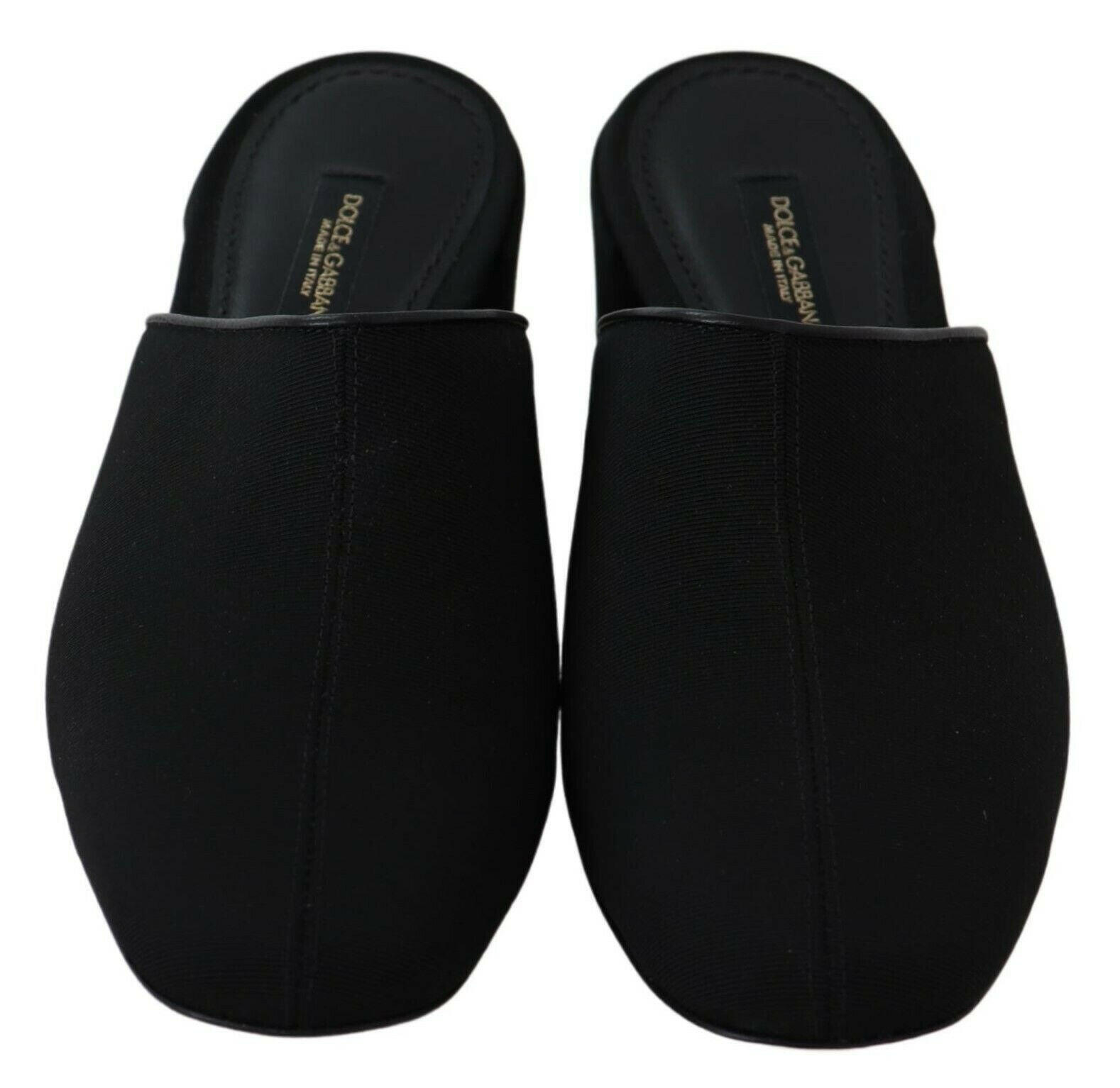 Dolce & Gabbana Black Grosgrain Slides Sandals Women Shoes -   -  Dolce & Gabbana.
