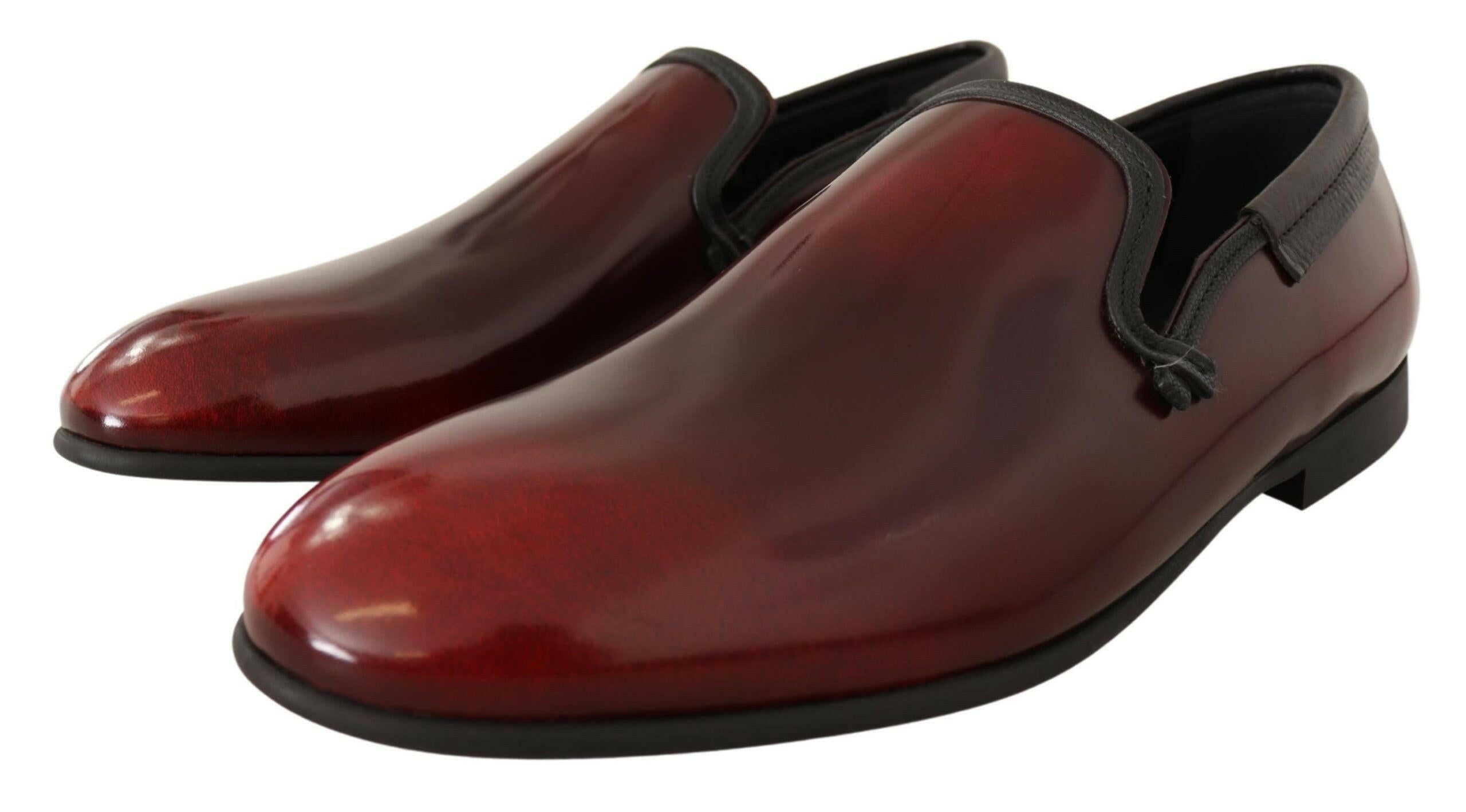 Dolce & Gabbana Bordeaux Patent Leather Dress Loafers Shoes -   -  Dolce & Gabbana.