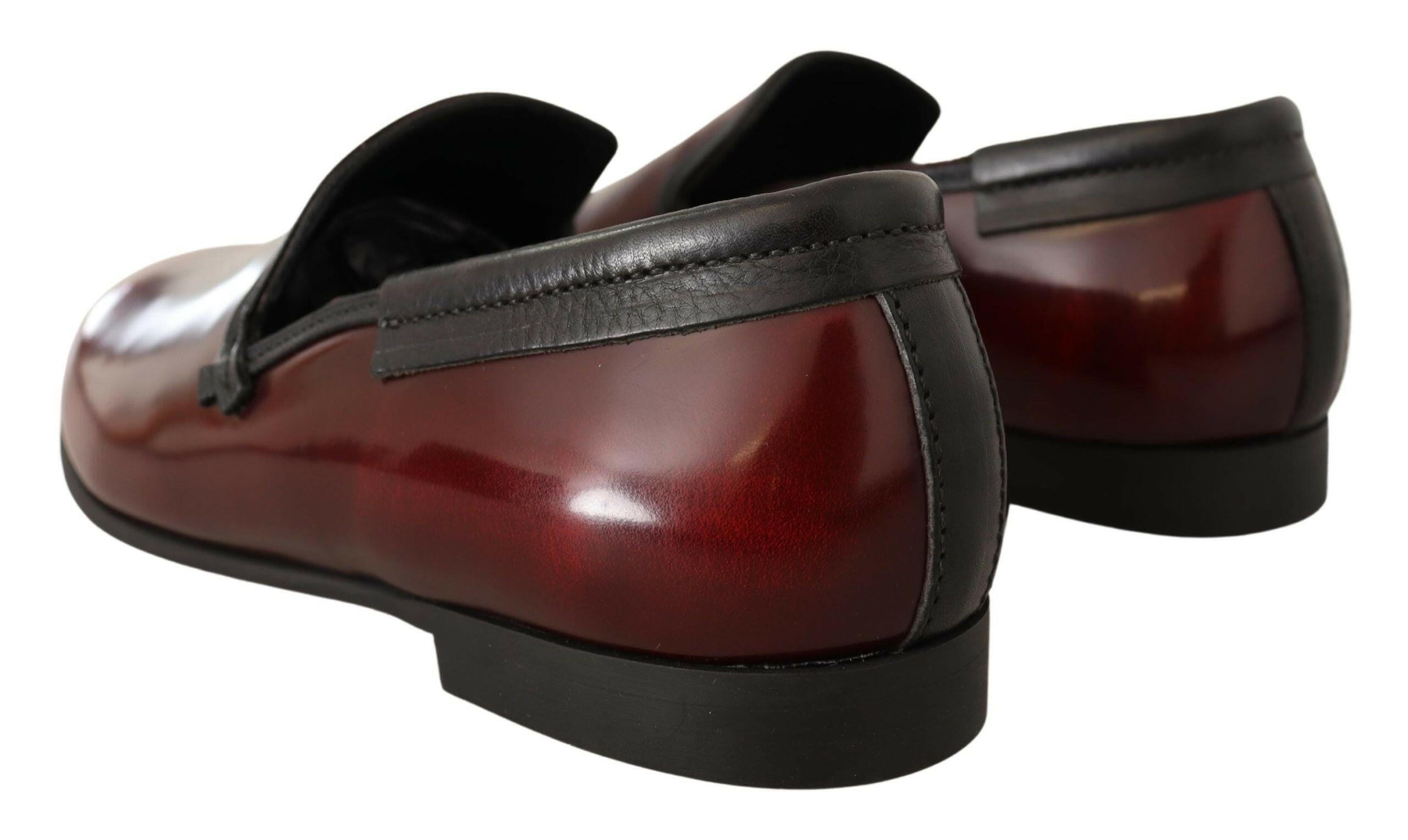 Dolce & Gabbana Bordeaux Patent Leather Dress Loafers Shoes -   -  Dolce & Gabbana.