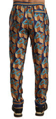 Dolce & Gabbana Multicolor Patterned Joggers Silk Pants -   -  Dolce & Gabbana.
