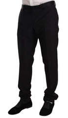 Dolce & Gabbana Black Wool Formal Tuxedo Trouser Pants -   -  Dolce & Gabbana.