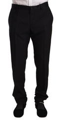 Dolce & Gabbana Black Wool Formal Tuxedo Trouser Pants -   -  Dolce & Gabbana.