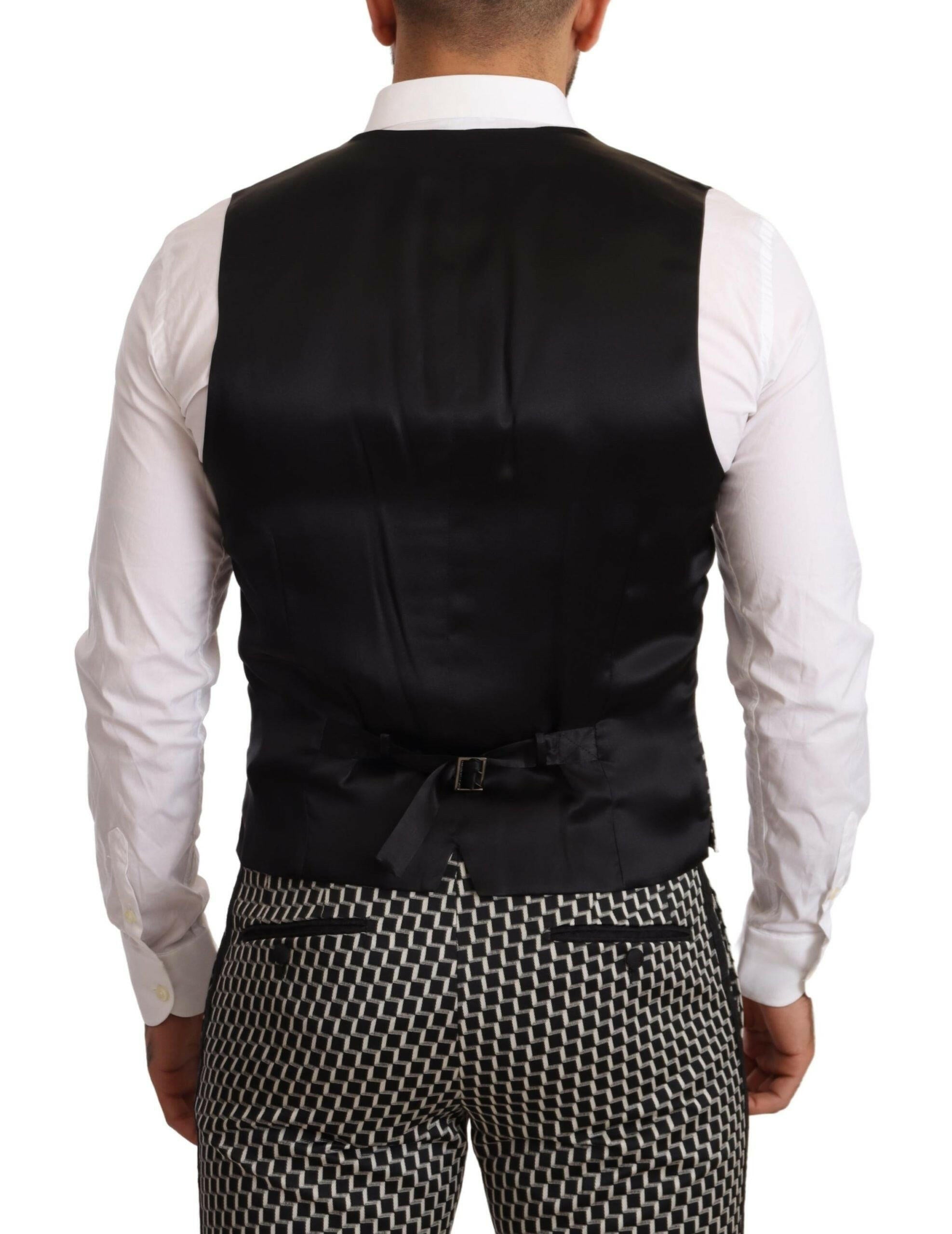 Dolce & Gabbana Black White Check 3 Piece Set MARTINI Suit -   -  Dolce & Gabbana.