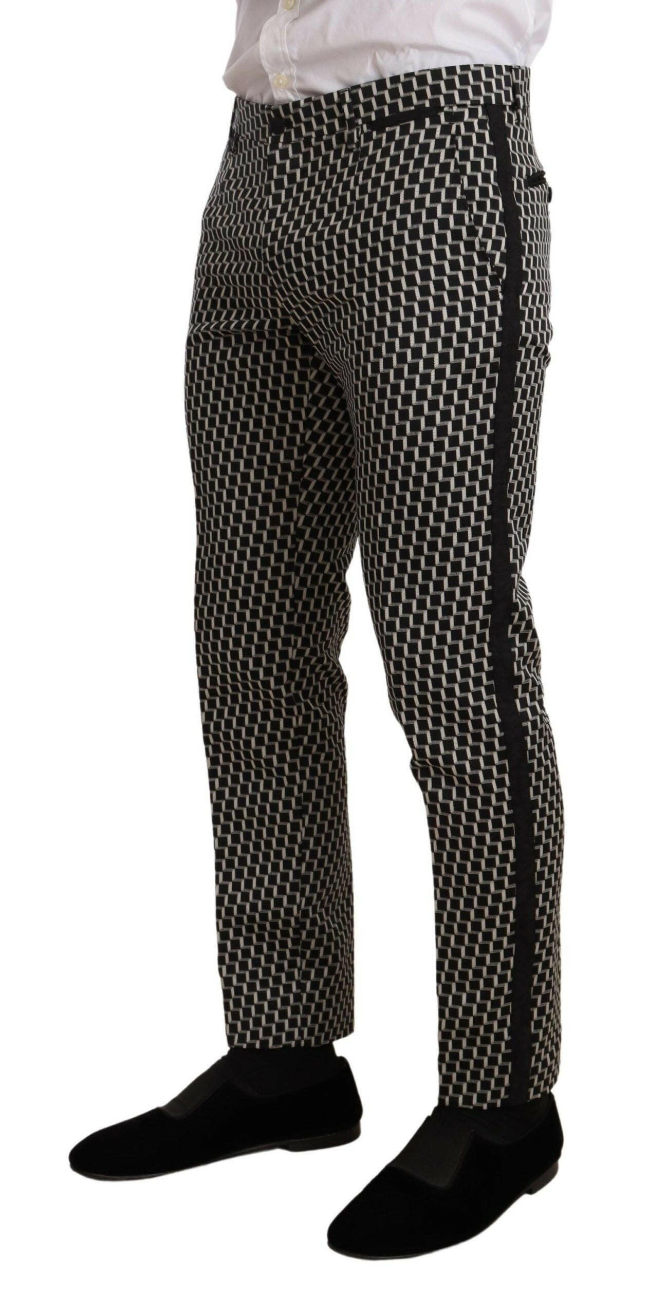 Dolce & Gabbana Black White Check 3 Piece Set MARTINI Suit -   -  Dolce & Gabbana.