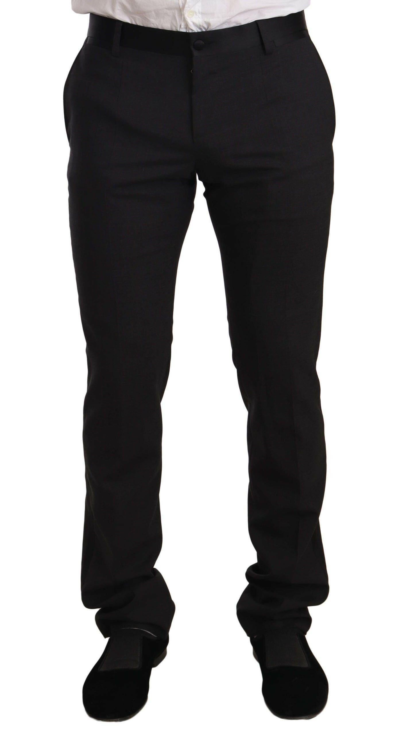 Dolce & Gabbana Blue Velvet Cotton Slim Fit Smoking Suit -   -  Dolce & Gabbana.
