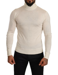 Dolce & Gabbana Cream Cashmere Turtleneck Pullover Sweater -   -  Dolce & Gabbana.