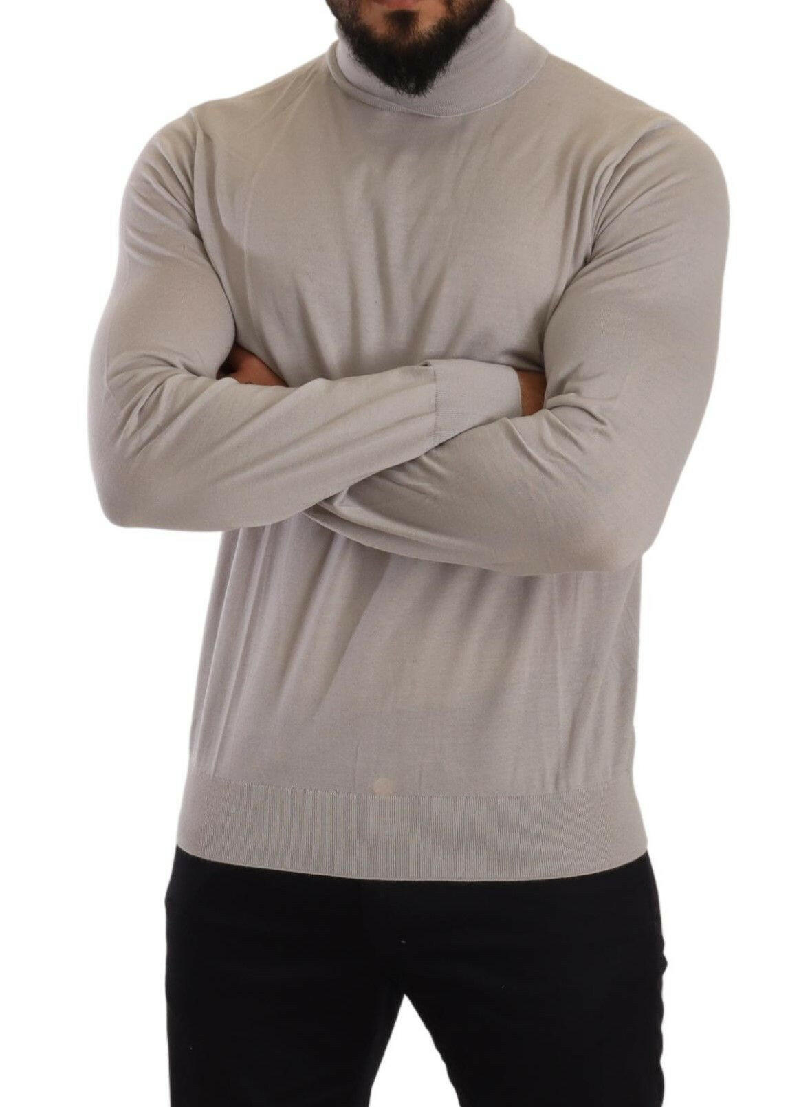 Dolce & Gabbana Gray Cashmere Turtleneck Pullover Sweater -   -  Dolce & Gabbana.