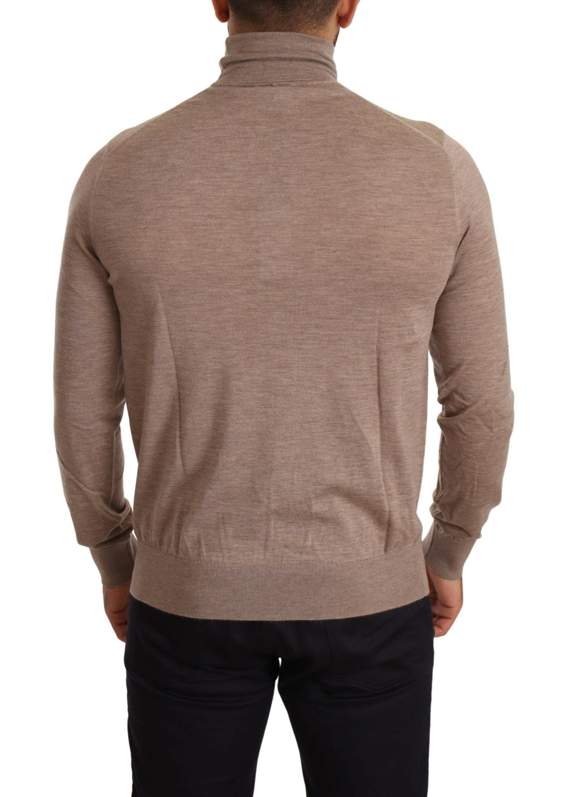 Dolce & Gabbana Brown Cashmere Turtleneck Pullover Sweater -   -  Dolce & Gabbana.