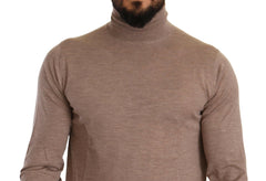 Dolce & Gabbana Brown Cashmere Turtleneck Pullover Sweater -   -  Dolce & Gabbana.