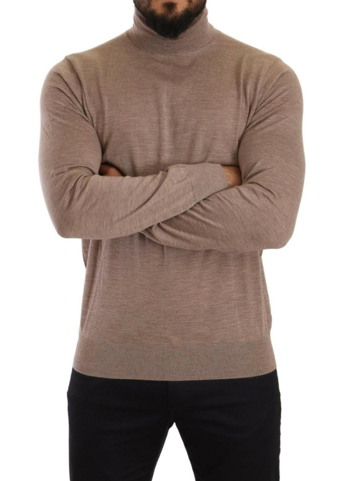 Dolce & Gabbana Brown Cashmere Turtleneck Pullover Sweater -   -  Dolce & Gabbana.