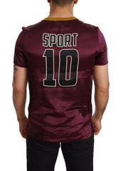 Dolce & Gabbana Purple Sport 10 Embroidery Crewneck T-shirt -   -  Dolce & Gabbana.