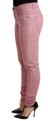 Acht Pink Cotton Slim Fit Women Denim Skinny Pants -   -  Acht.