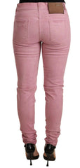 Acht Pink Cotton Slim Fit Women Denim Skinny Pants -   -  Acht.