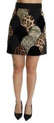 Dolce & Gabbana Multicolor Leopard Print High Waist Mini Skirt -   -  Dolce & Gabbana.