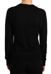 Dolce & Gabbana Black Crewneck Pullover STAFF Sweater Wool -   -  Dolce & Gabbana.
