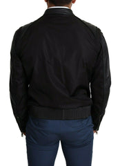 Dolce & Gabbana Black Nylon Full Zip Men Bomber Coat Jacket -   -  Dolce & Gabbana.