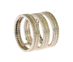 Nialaya Authentic Womens Clear CZ 925 Sterling Silver Ring -   -  Nialaya.