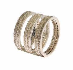 Nialaya Authentic Womens Clear CZ 925 Sterling Silver Ring -   -  Nialaya.