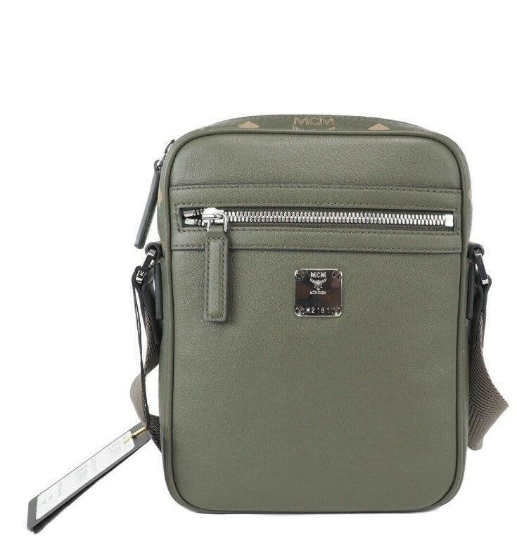 MCM Klassik Mini Sea Turtle Visetos Mixed Leather Multifunction Crossbody Bag Green -  Luxury Cross Body Bag for Women -  MCM.