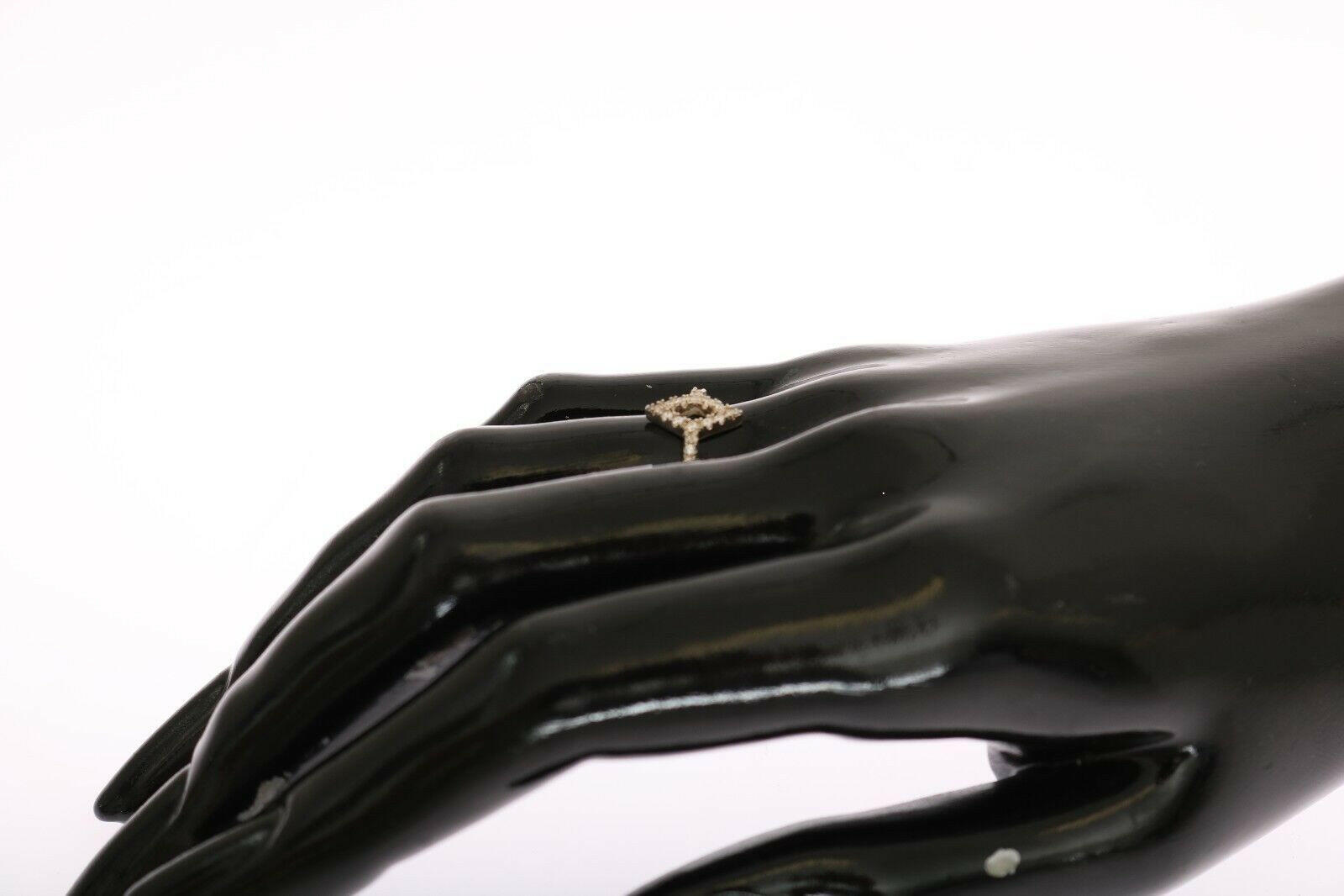 Nialaya Silver Rhombus Womens Clear CZ 925 Silver Ring -   -  Nialaya.