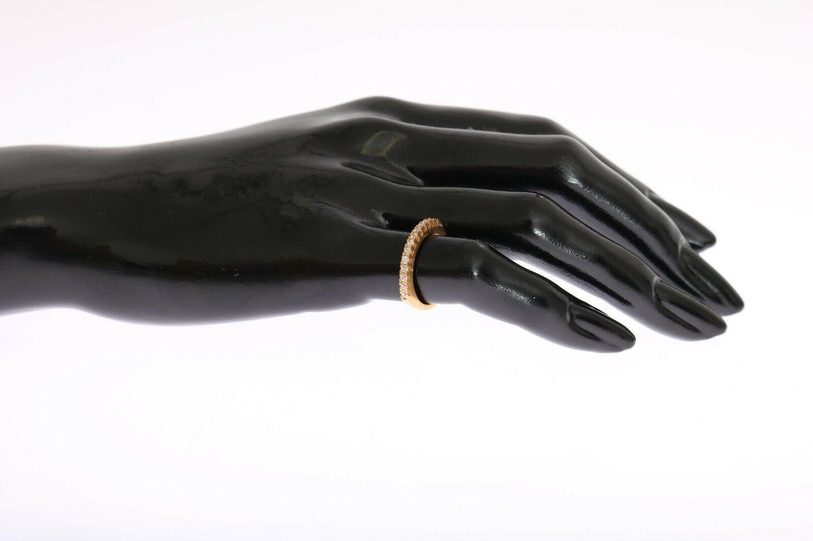Nialaya Gold Authentic Womens Clear CZ Gold 925 Silver Ring -   -  Nialaya.