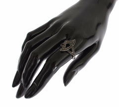 Nialaya Black CZ Rhodium 925 Silver Womens Ring -   -  Nialaya.