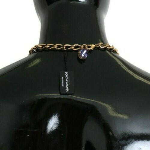 Dolce & Gabbana Pink Gold Brass Crystal Purple Pearl Pendants -   -  Dolce & Gabbana.