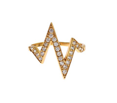 Nialaya Gold 925 Silver Womens Clear CZ 18K Ring -   -  Nialaya.