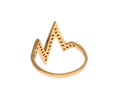 Nialaya Gold 925 Silver Womens Clear CZ 18K Ring -   -  Nialaya.