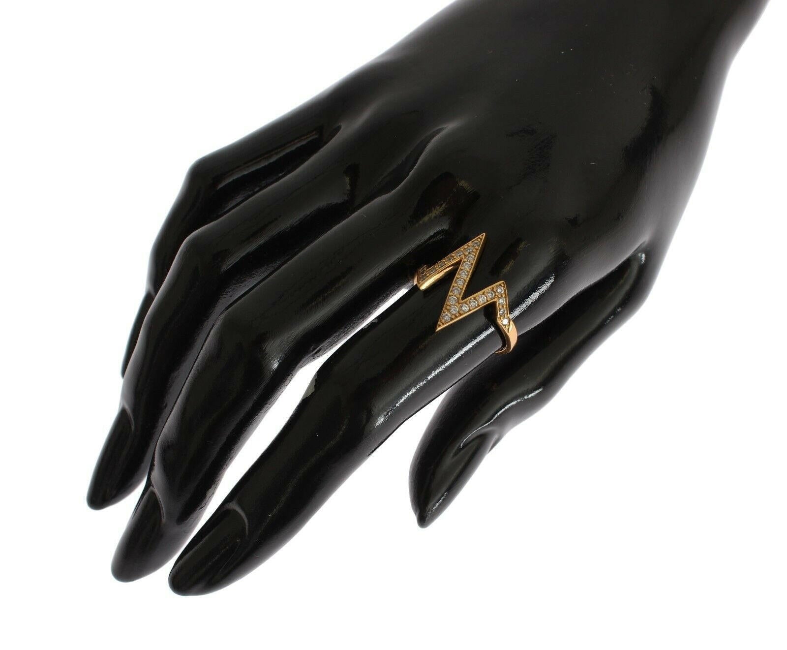 Nialaya Gold 925 Silver Womens Clear CZ 18K Ring -   -  Nialaya.