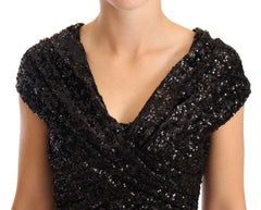 Dolce & Gabbana Black Sequined Open Shoulder Long Gown Dress -   -  Dolce & Gabbana.